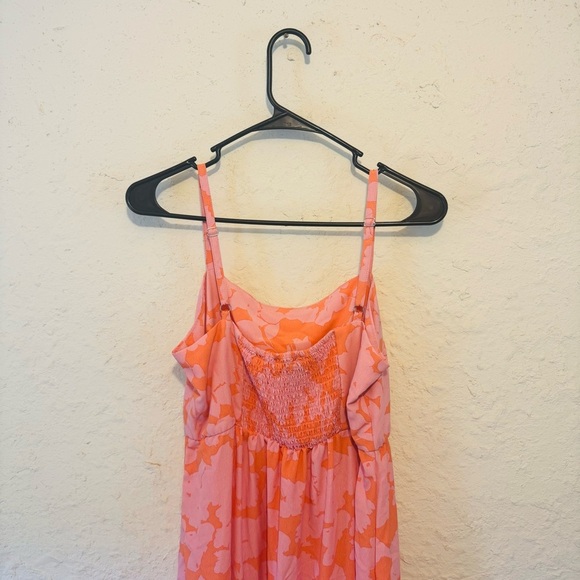 Social Standard by Sanctuary Pink Orange Floral Maxi Dress Medium - Picture 7 of 10